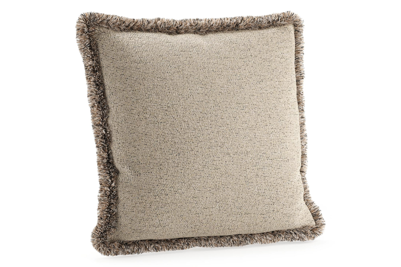 Sierkussen met franjes 45 x 45 cm in all weather cosytica marbella beige