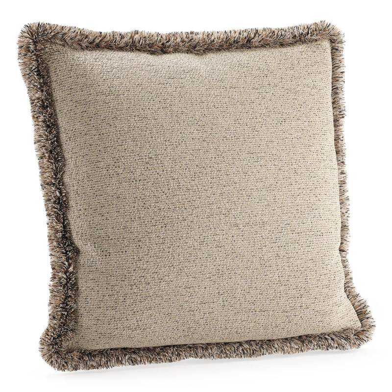 Sierkussen met franjes 45 x 45 cm in all weather cosytica marbella beige
