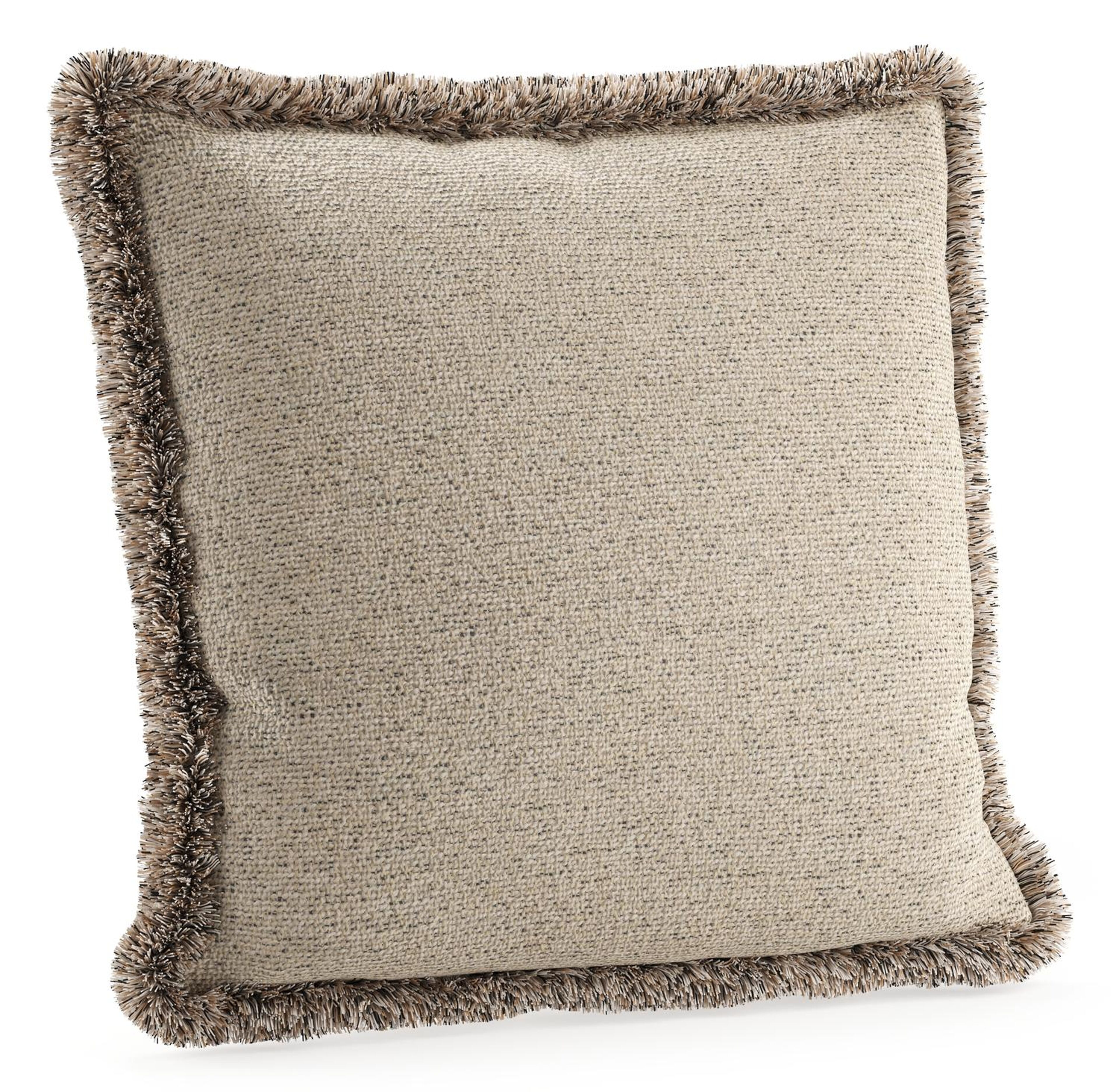 Sierkussen met franjes 45 x 45 cm in all weather cosytica marbella beige