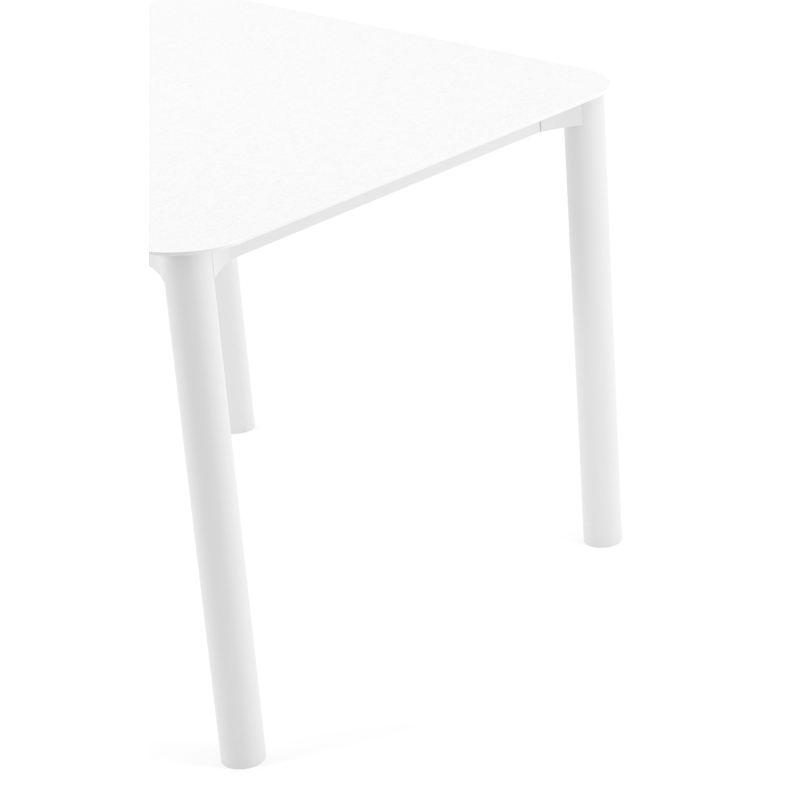 Orso tuintafel rechthoekig afgerond in wit aluminium en volkeramiek Arctic White - L 90 x B 90 x H 74.5 cm