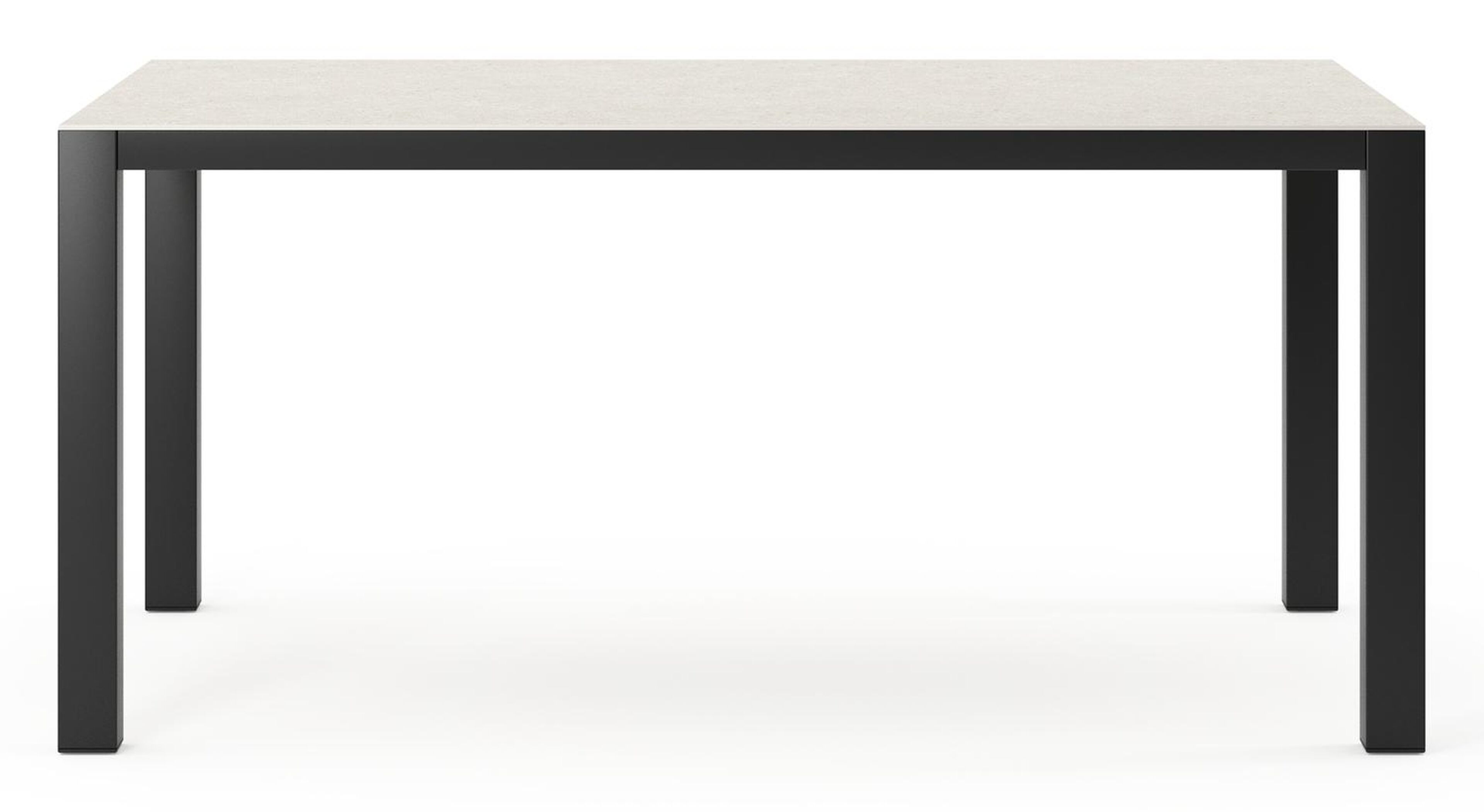 Como tuintafel rechthoekig in zwart aluminium en volkeramiek shilin - L 160 x B 100 x H 75 cm