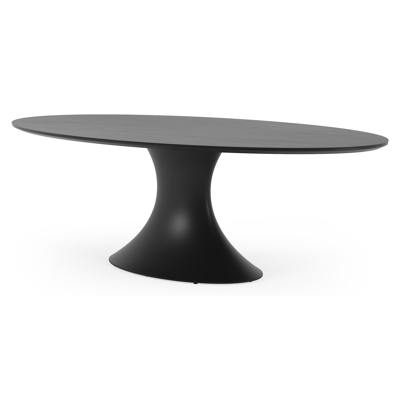 Table de jardin Fano en aluminium noir et céramique pleine basalt black - Lg 240 x Larg. 135 x H 75 cm