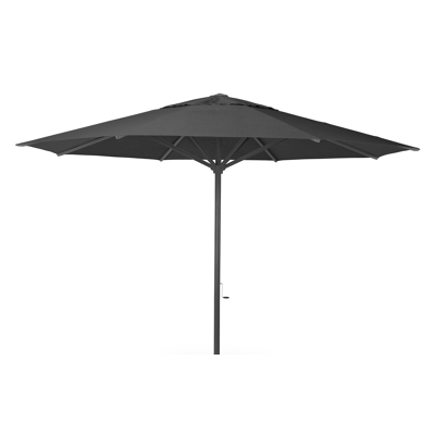 Solino staanparasol in zwart aluminium met zwart all weather sunbrella® Premium parasoldoek - Dia. 400 cm (zonder voet)