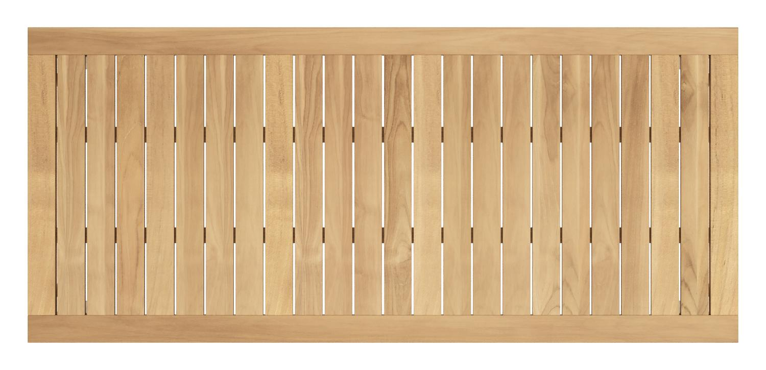 Feltro tuinset in beige aluminium en teak met 6 stapelbare Amalfi tuinstoelen