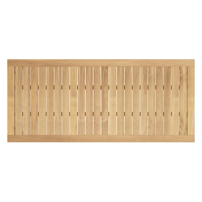 Feltro tuintafel rechthoekig in beige aluminium en teak - L 180 x B 80 x H 73 cm