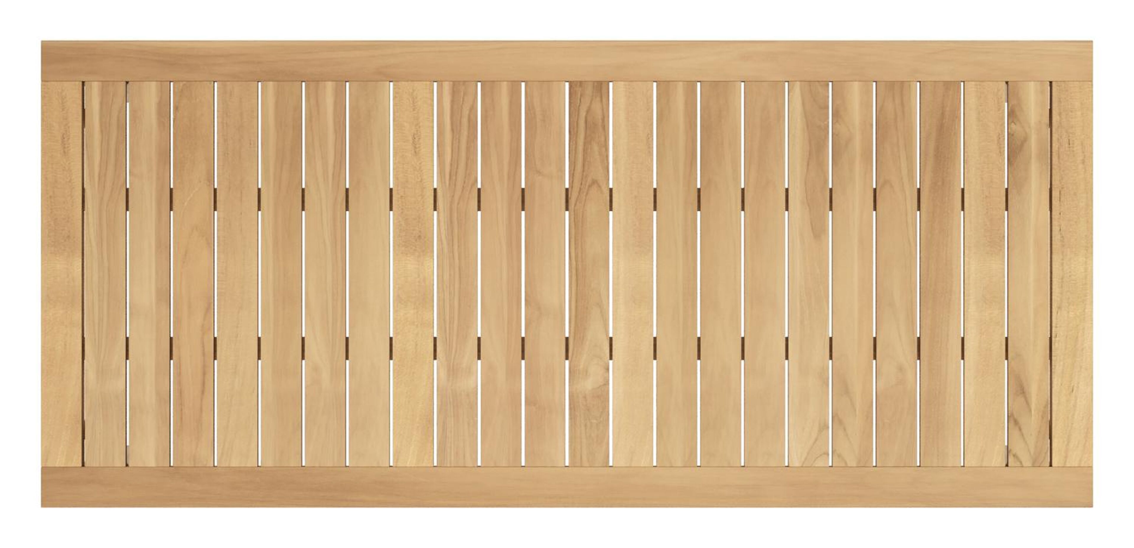Ensemble de jardin Feltro en aluminium beige et teck avec 6 chaises de jardin empilable Calobra