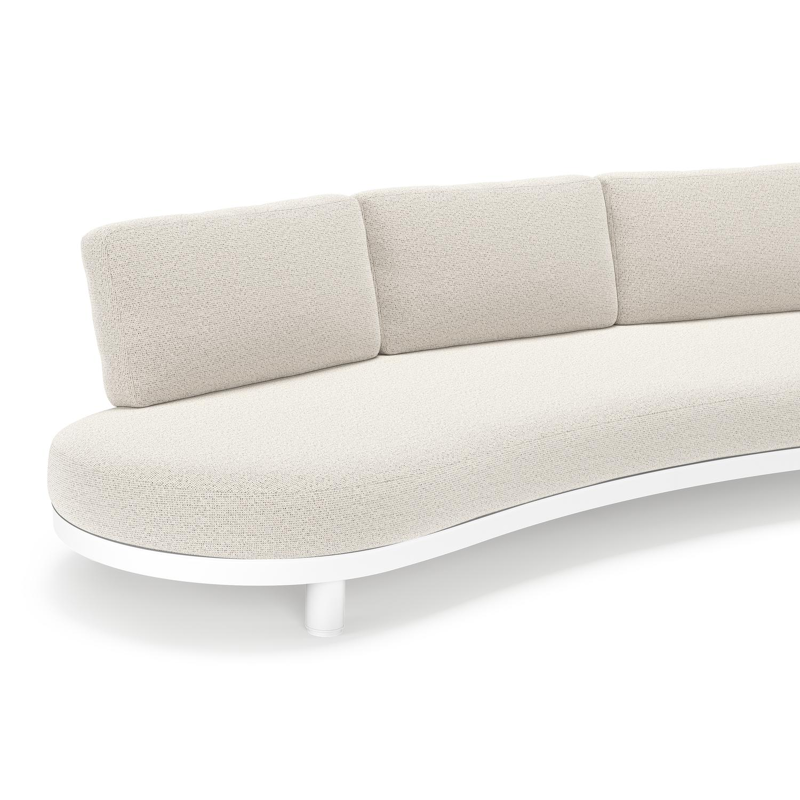 Donato loungebank in wit aluminium met all weather solica Firenze Natural kussen