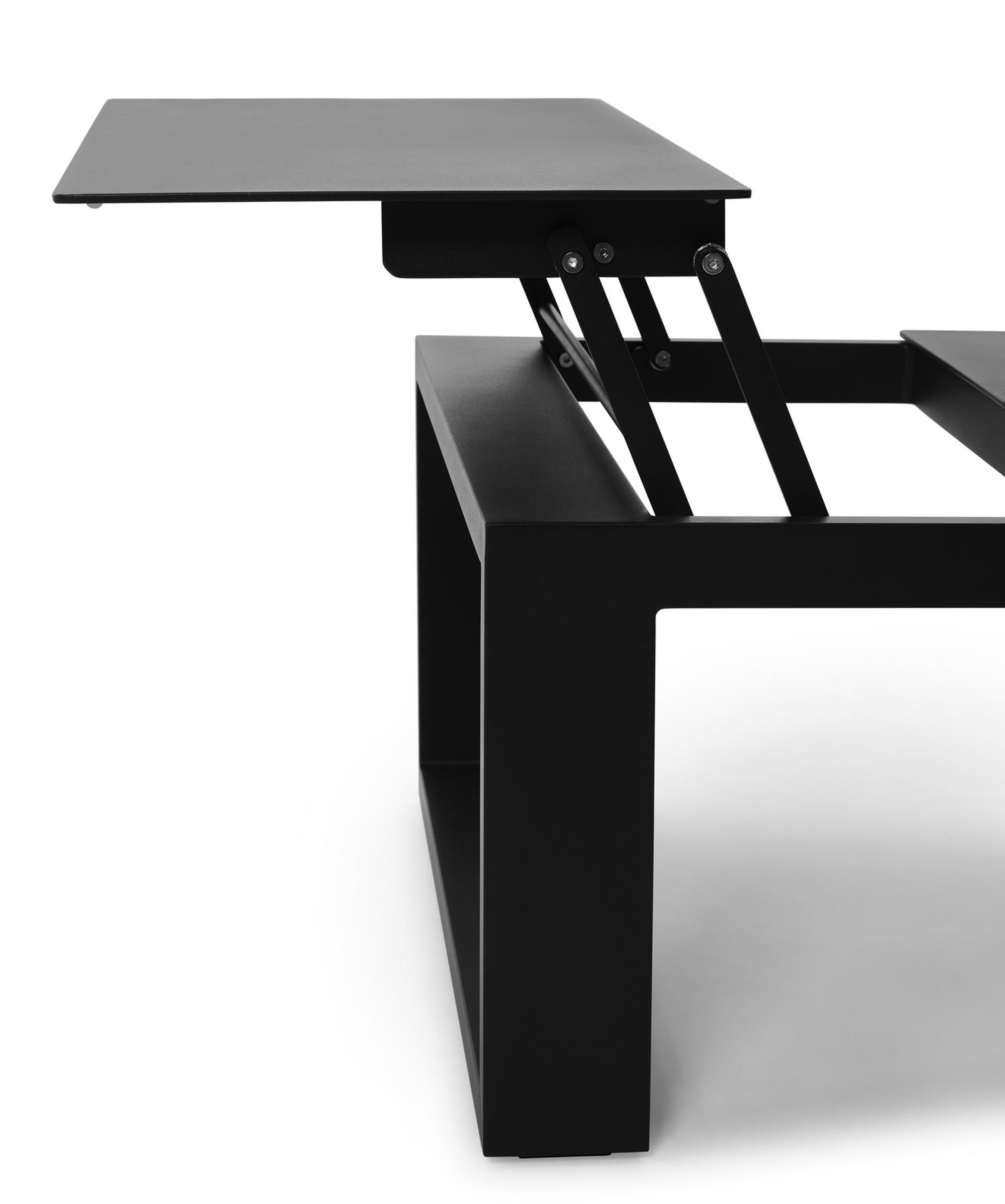 Table basse Verato en aluminium noir - Lg 120 x larg. 80 x H 39,5 cm