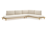 Chaise longue links + 3-zit
