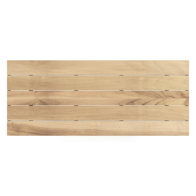 Nano tuintafel rechthoekig in beige aluminium en teak L 240 x B 100 x H 75 cm