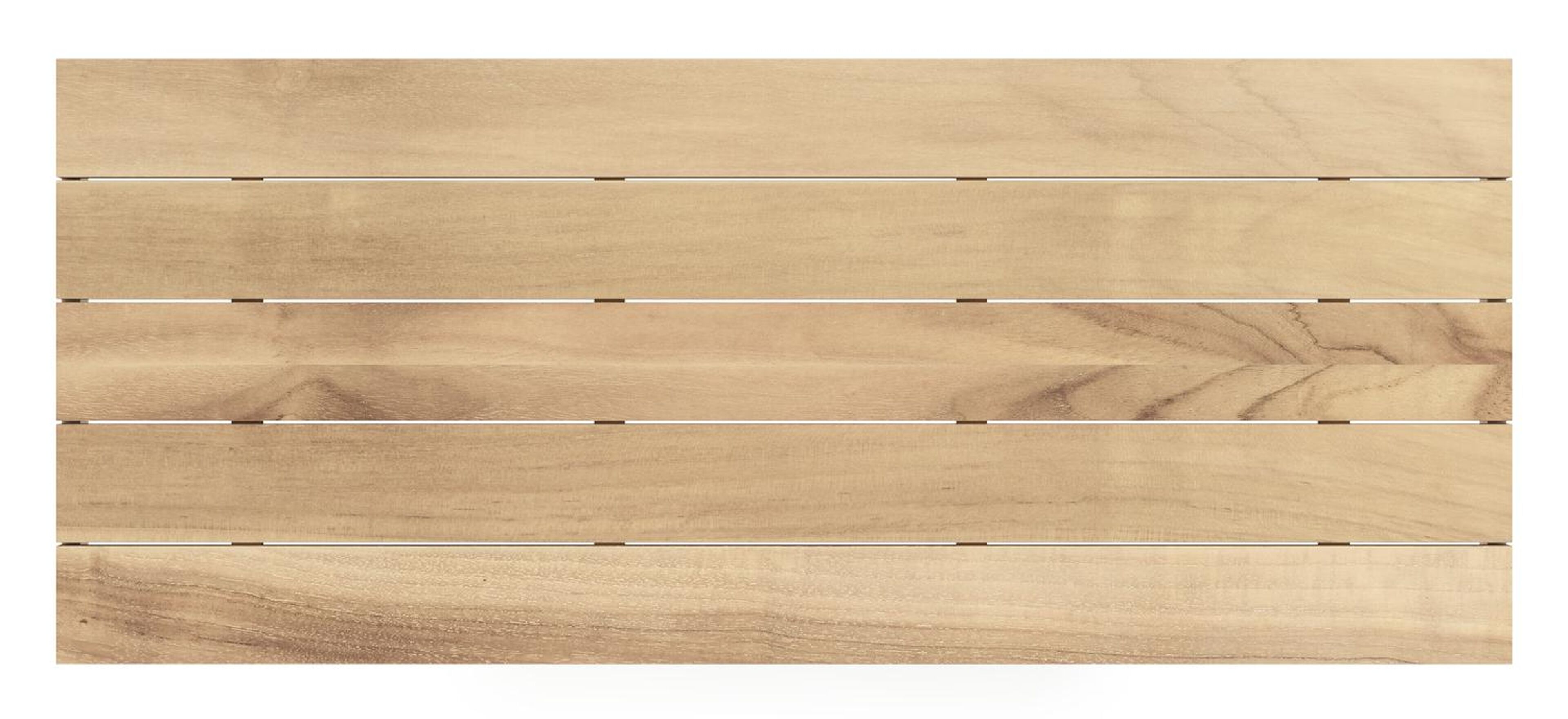 Table de jardin Nano rectangulaire en aluminium beige et teck Lg. 240 x Lrg. 100 x Haut. 75 cm