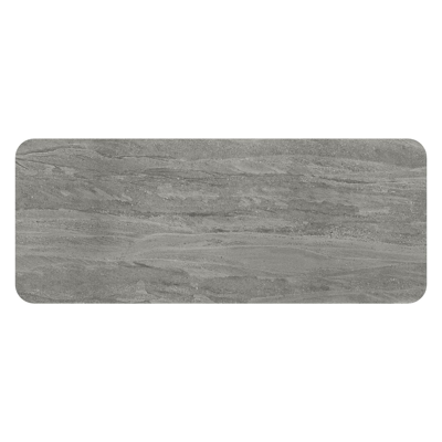 Orso tuintafel rechthoekig afgerond in beige aluminium en volkeramiek Aspen Grey - L 200 x B 80 x H 74.5 cm