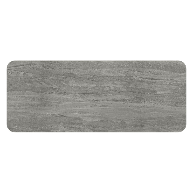 Orso tuintafel rechthoekig afgerond in beige aluminium en volkeramiek Aspen Grey - L 200 x B 80 x H 74.5 cm