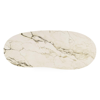 Organo tuintafel organisch in zwart aluminium en volkeramiek Colorado Dunes L 280 x B 120 x H 74 cm x H 74 cm