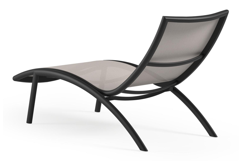 Siena ligbed in zwart aluminium