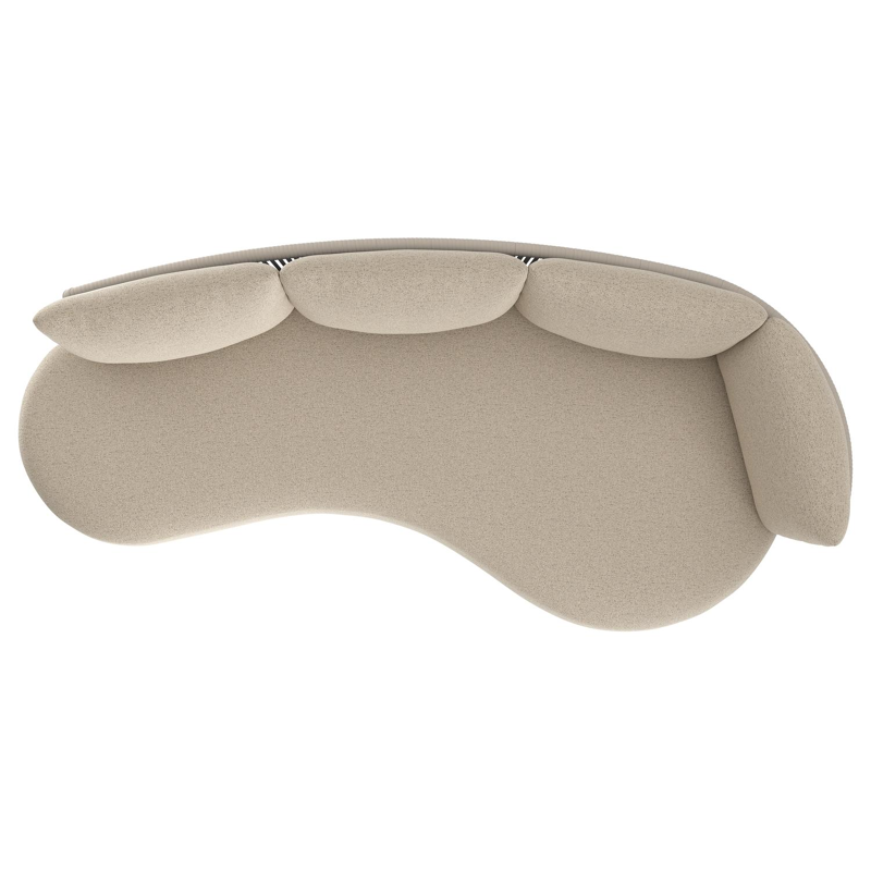 Lomano loungebank in beige aluminium en beige verticaal geweven luxe vlakke rope met marbella beige all weather cosytica kussen