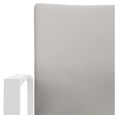 Madura stapelbare tuinstoel in wit aluminium en grijs comfort textilene