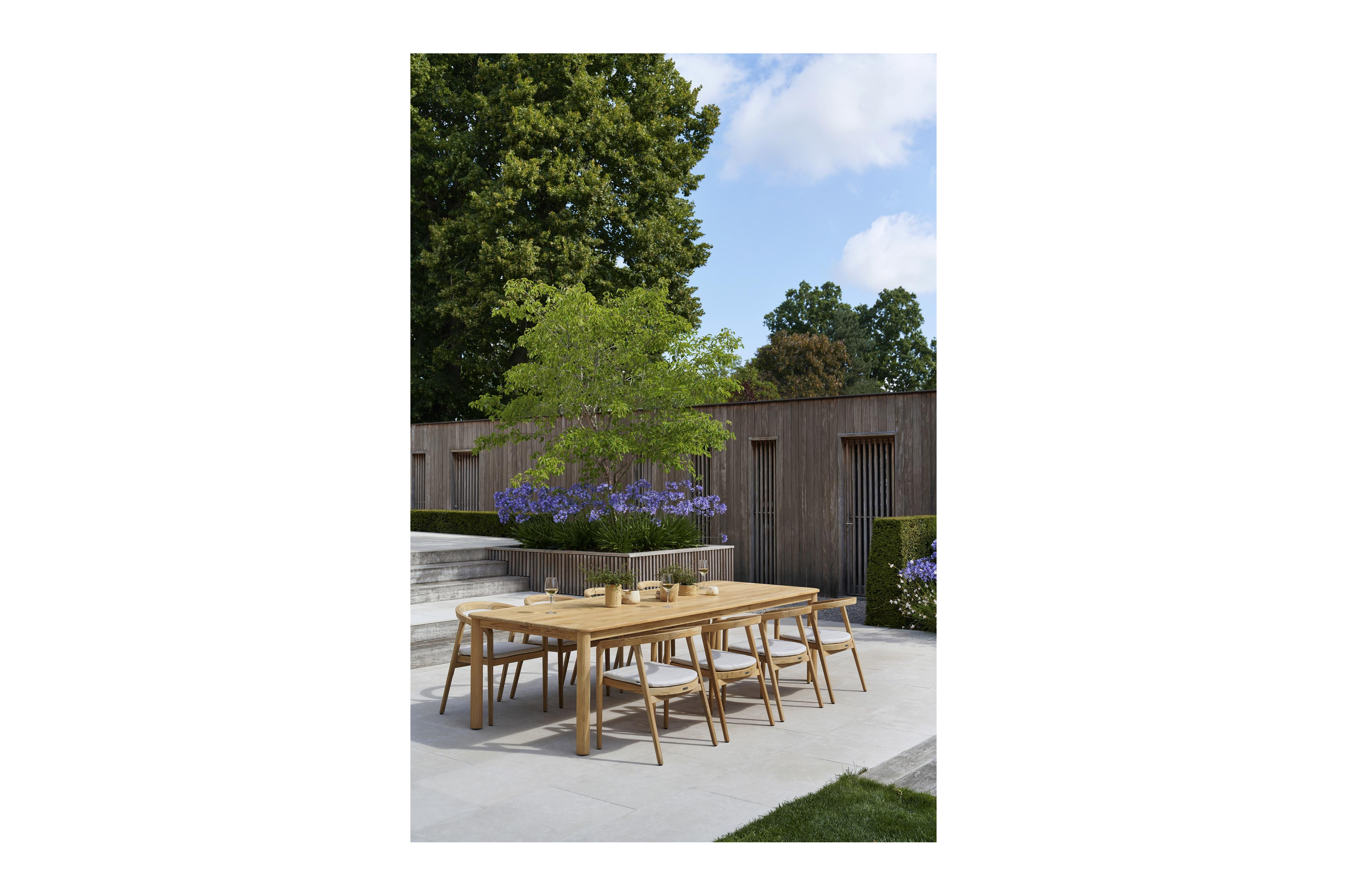 Orso tuintafel rechthoekig afgerond in teak - L 290 x B 110 x H 75 cm