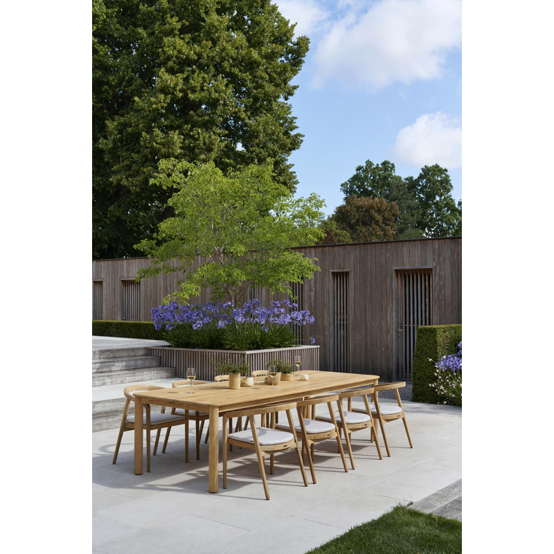 Orso tuintafel rechthoekig afgerond in teak - L 290 x B 110 x H 75 cm