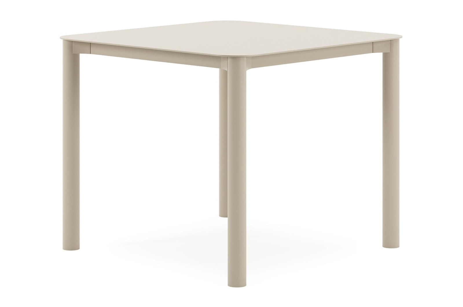 Orso tuintafel afgerond vierkant in beige aluminium - L 90 x B 90 x H 75 cm