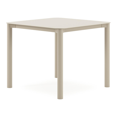 Orso tuintafel afgerond vierkant in beige aluminium - L 90 x B 90 x H 75 cm