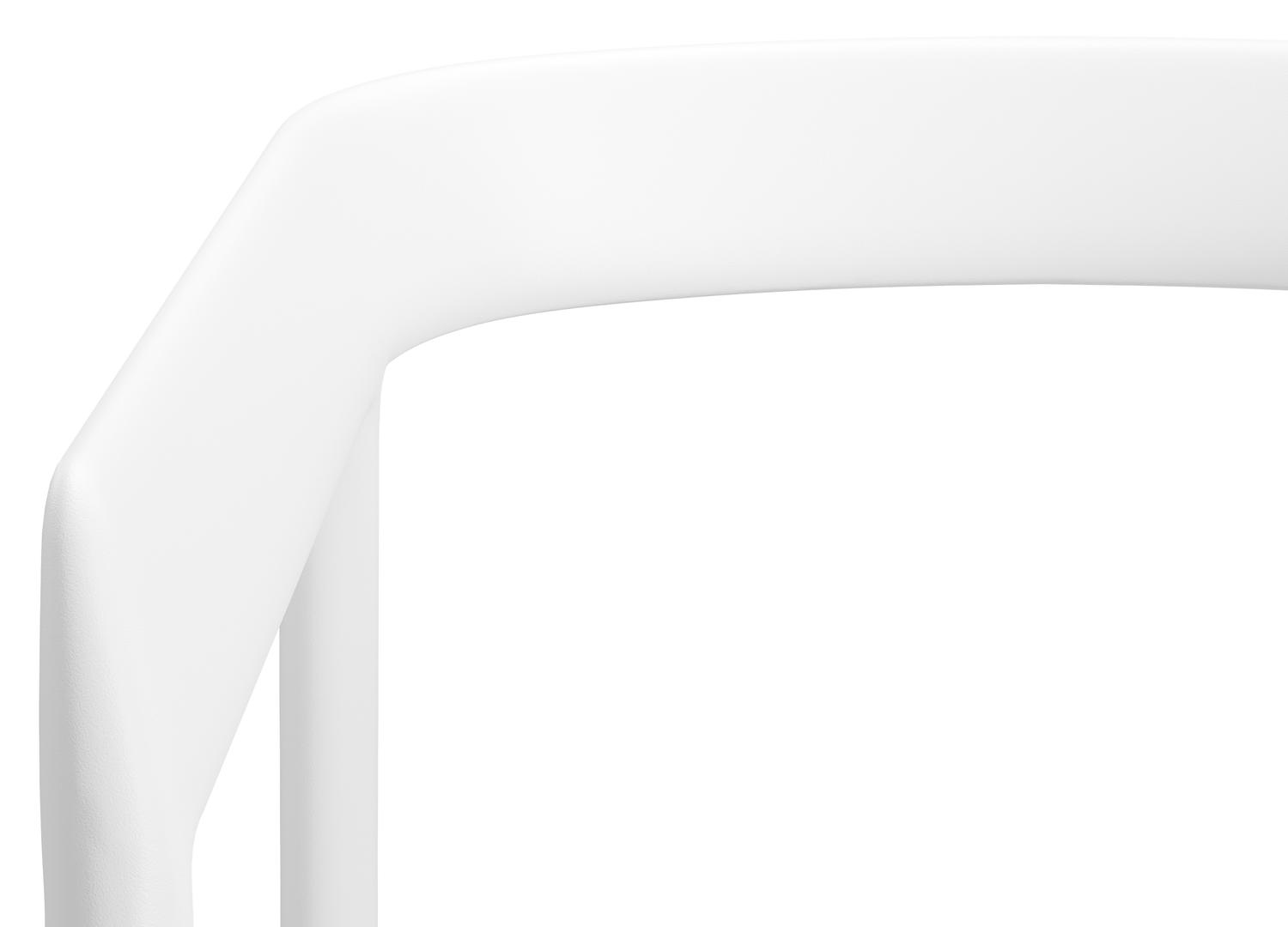 Chaise de jardin empilable Donato en aluminium blanc