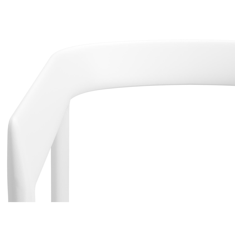 Chaise de jardin empilable Donato en aluminium blanc