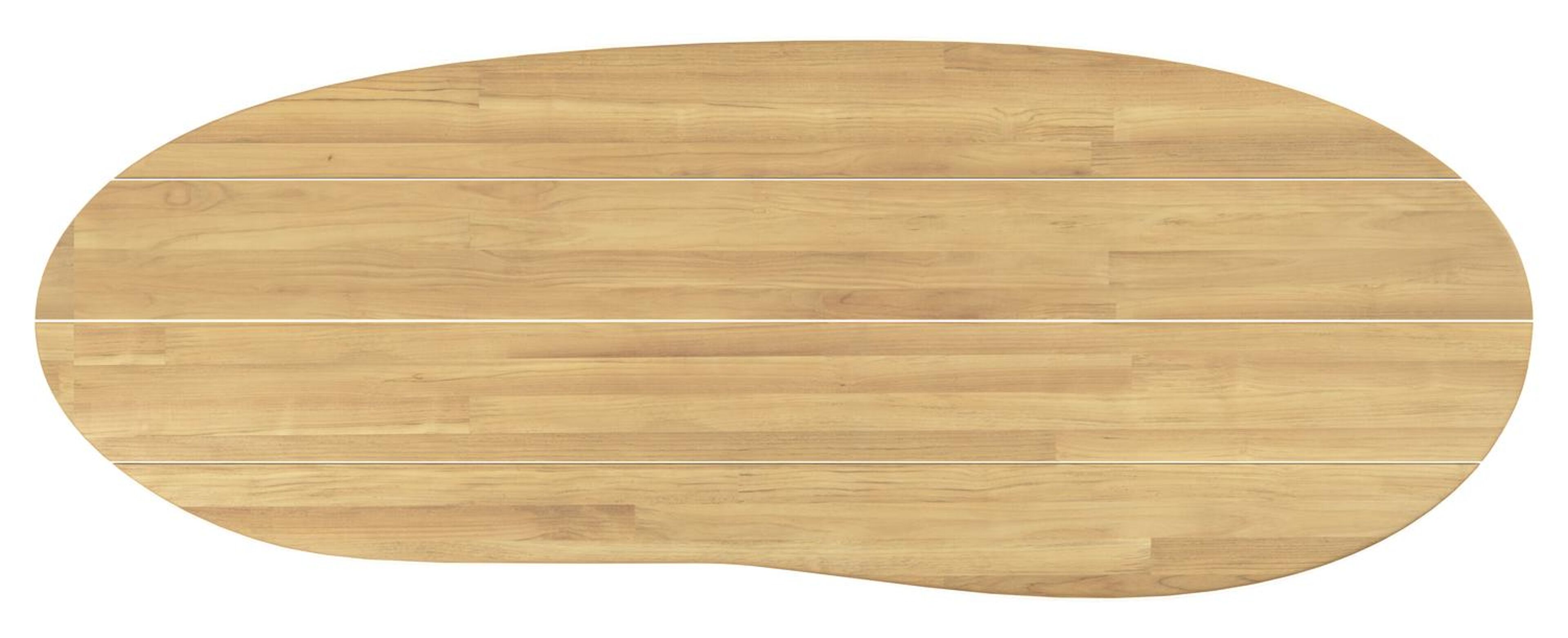 Amico tuintafel organisch in zwart aluminium en teak - L 320 x B 120 x H 74 cm