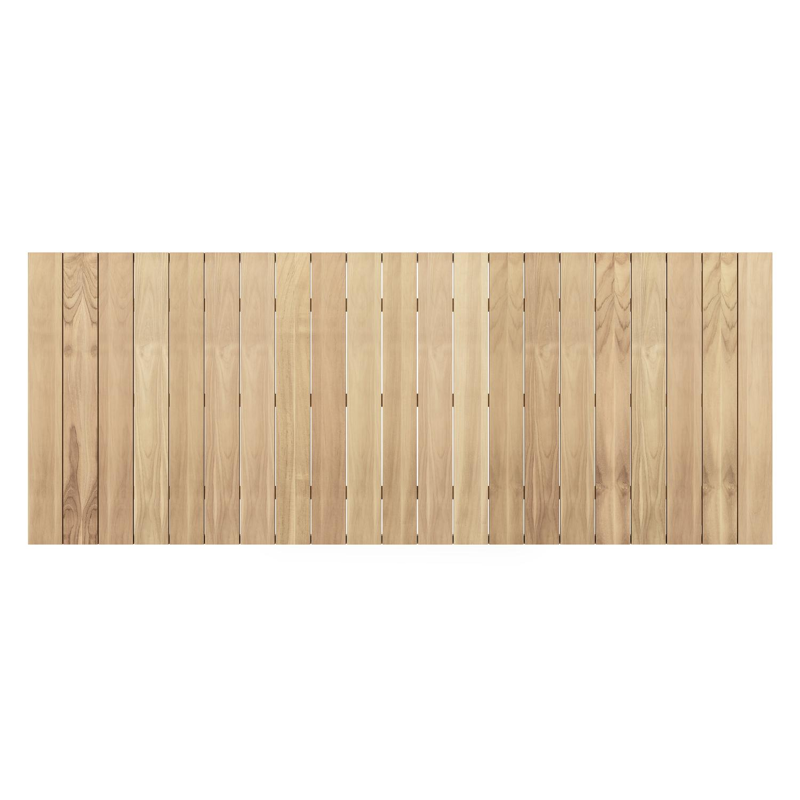 Nano tuintafel rechthoekig in beige aluminium en teak L 280 x B 110 x H 75 cm x H 75 cm