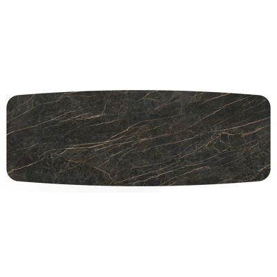 Table de jardin Lacrima en aluminium noir et céramique pleine black obsession - Lg 315 x Larg. 115 x H 74 cm