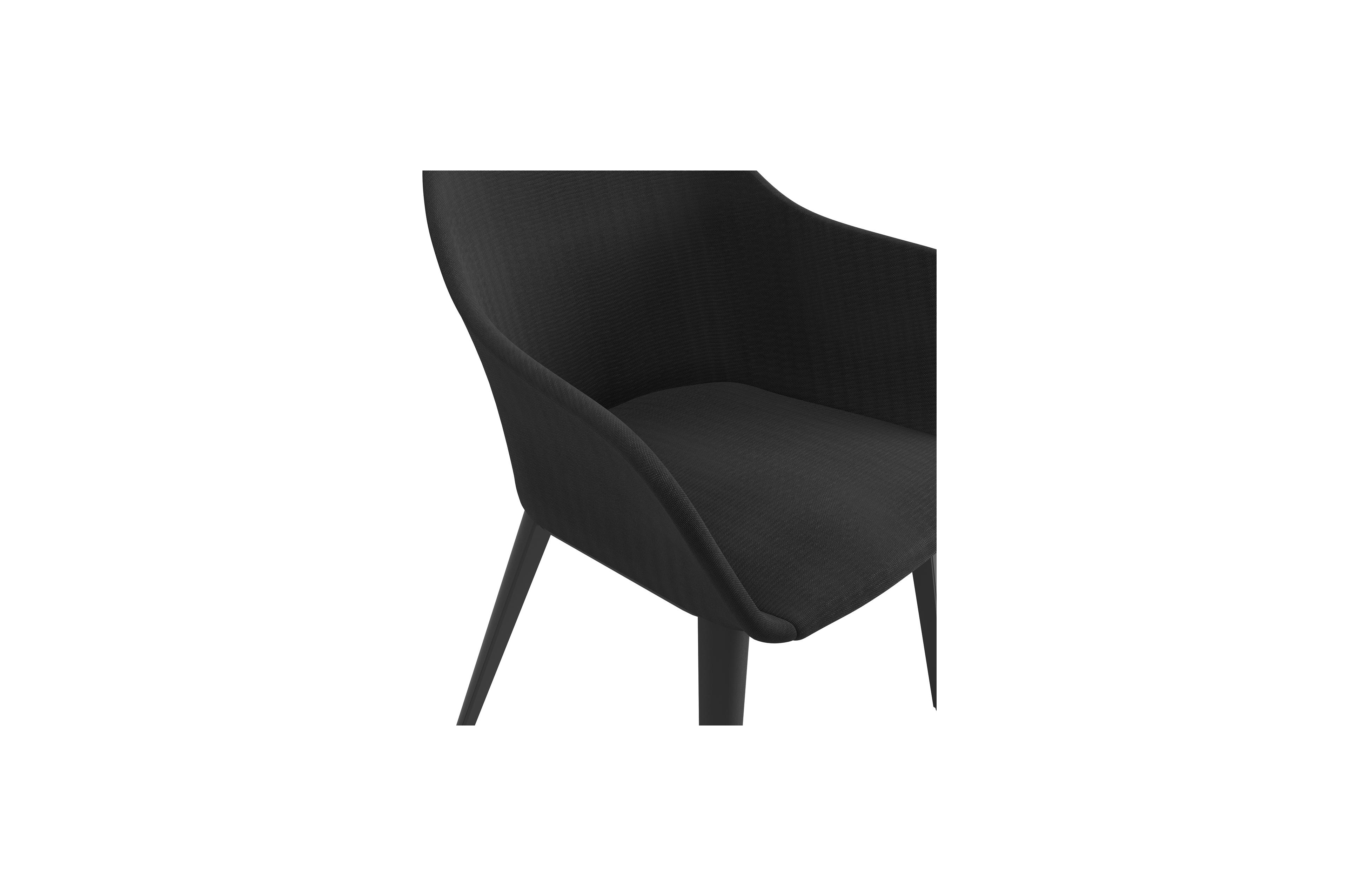 Chaise de jardin Cesano in aluminium noir et textilène noir