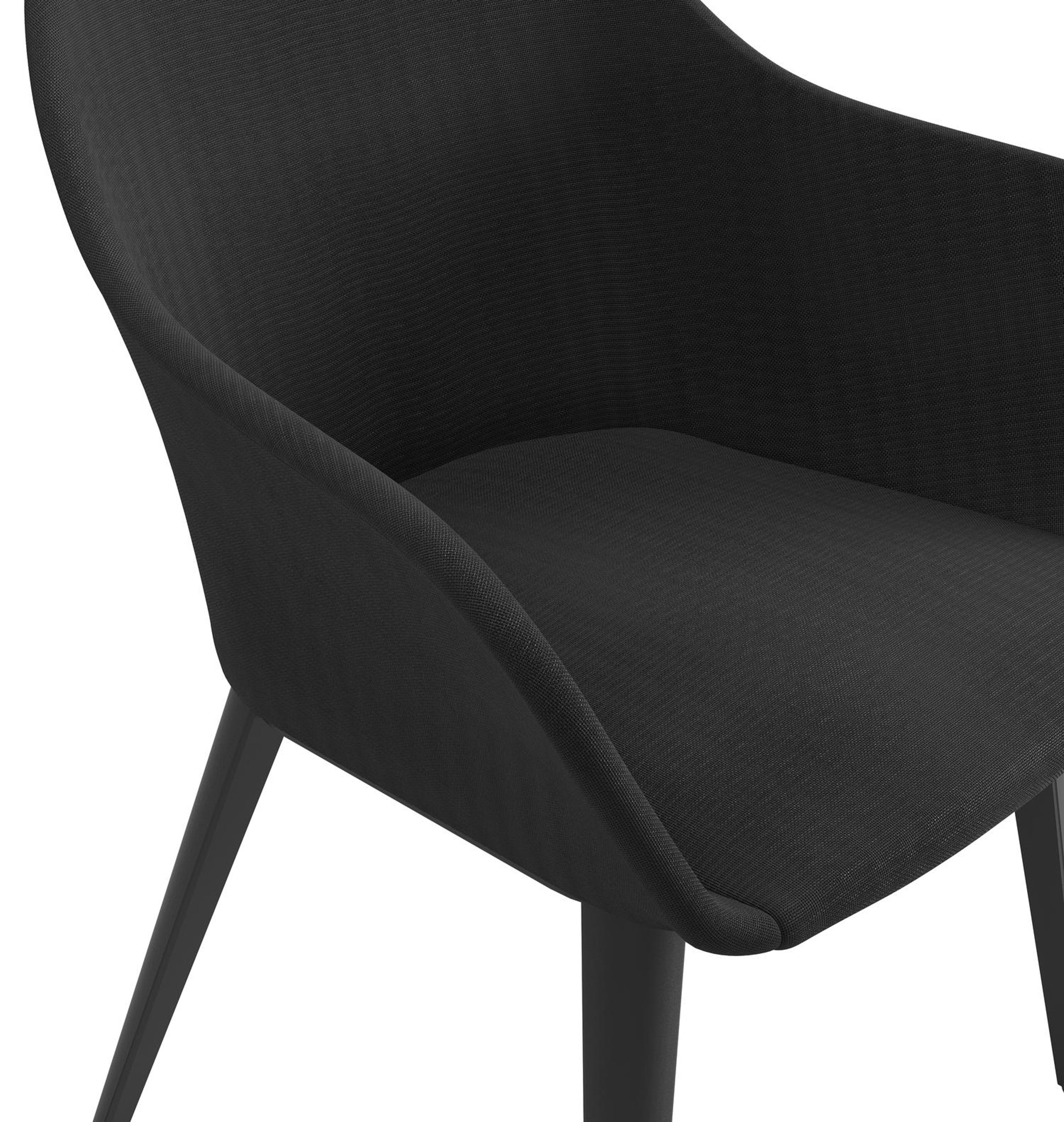 Cesano tuinstoel in zwart aluminium en zwart textilene