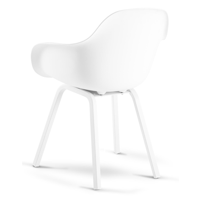 Virano tuinstoel in wit aluminium en wit kunststof