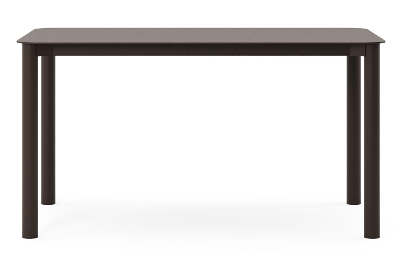 Orso tuintafel rechthoekig afgerond in donkerbruin aluminium - L 140 x B 80 x H 75 cm