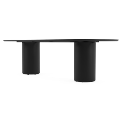 Amico tuintafel bombo in zwart aluminium en volkeramiek Colorado Dunes - L 270 x B 125 x H 73.5 cm