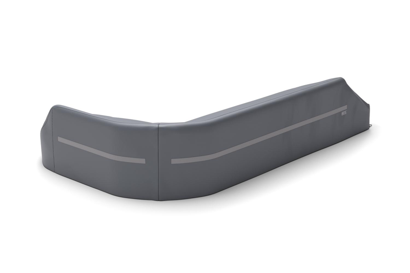 Donato beschermhoes lounge chaise longue links + 2-zit - L1: 335 cm x L2: 204 cm x B: 97 cm x H: 68 cm