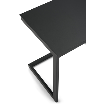 Table d'appoint Servio en aluminium noir - Lg 65 x larg. 45 x H 60 cm