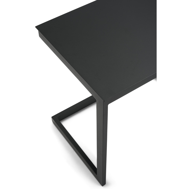 Table d'appoint Servio en aluminium noir - Lg 65 x larg. 45 x H 60 cm