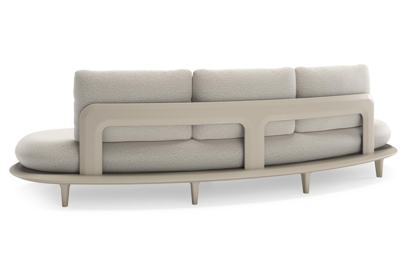 Bomero loungeset in beige aluminium met firenze natural all weather solica kussen