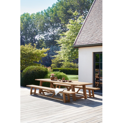 Beauville bank gerecycleerd in teak voor 6 tot 8 personen - B 330 x D 40 x H 45 cm