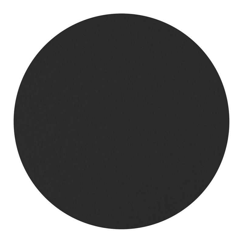 Table de jardin Fano ronde en aluminium blanc et céramique pleine Nero Black - Diam. 130 x Haut. 75 cm