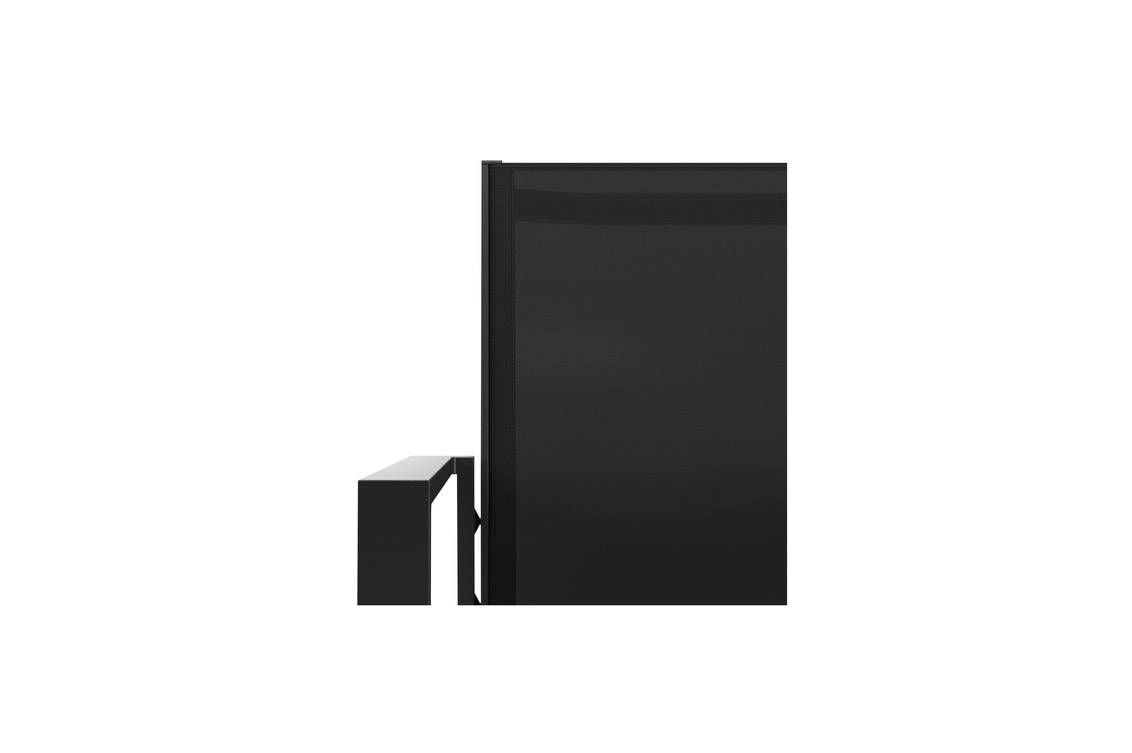 Bahia tuinset rechthoekig in zwart aluminium met 8 Bahia tuinstoelen