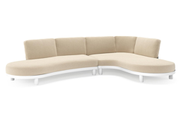 Chaise longue links + 2-zit organisch