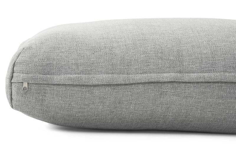 Mosa loungezetel 1-zit in zwart aluminium met grijs weather+ softtouch kussen