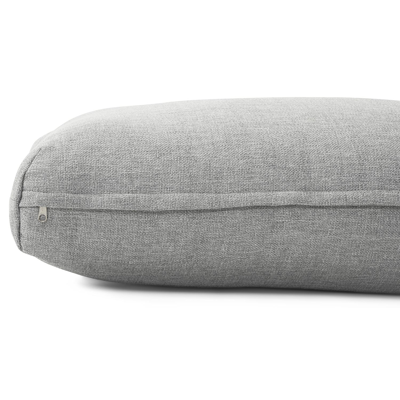 Salon de jardin d'angle Mosa en aluminium noir avec coussins en weather+ softtouch gris