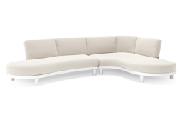 Chaise longue links + 2-zit organisch