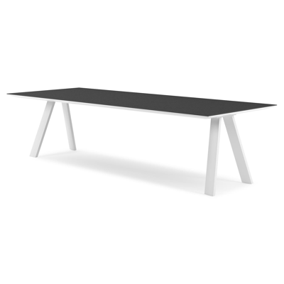 Cesano tuintafel in wit aluminium en volkeramiek nero black - L 280 x B 110 x H 75 cm