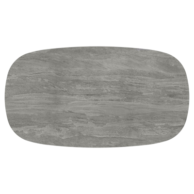 Amico tuintafel bombo xl in wit aluminium en volkeramiek Aspen Grey - L 270 x B 148 x H 73.5 cm