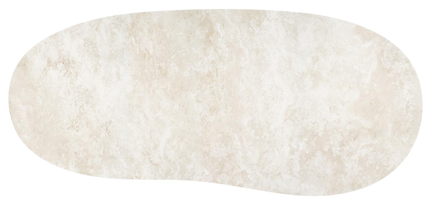 Amico tuintafel organisch in zwart aluminium en volkeramiek Rapolano - L 320 x B 145 x H 73.5 cm