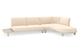 Chaise longue links + 2-zit
